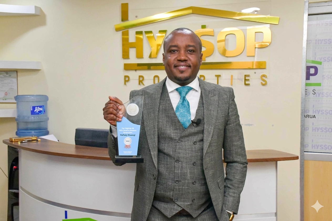 Hyssop Properties award recognition in Kenya